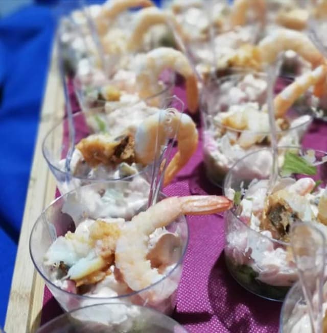 coctel de gambas finca el rocio